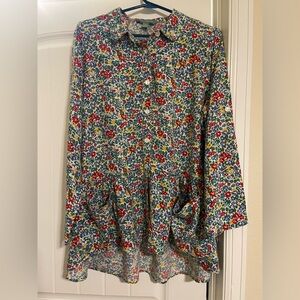 April Cornell Multicolor Floral Shirt